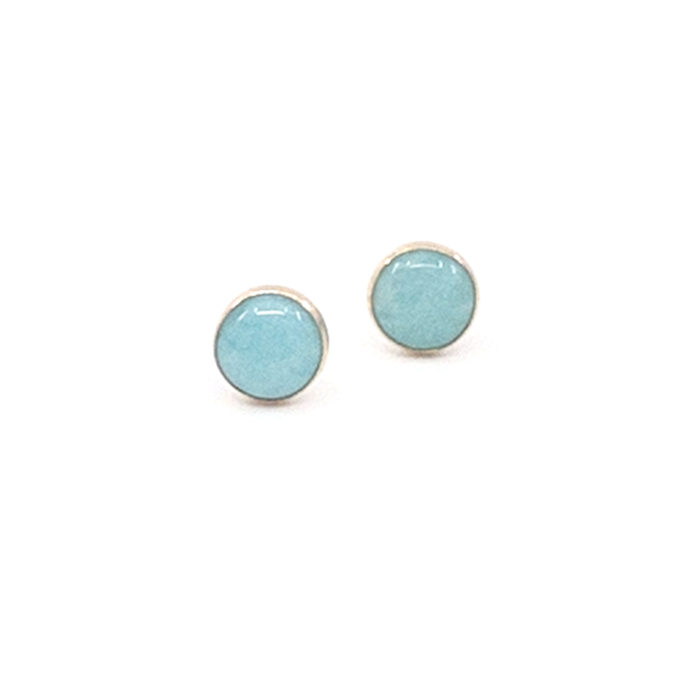 Mineral and Matter Amazonite Medium Size Stud Earrings