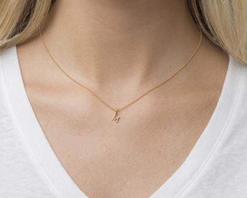 Necklace | 16" Necklace Gold - Respect Gold Charm