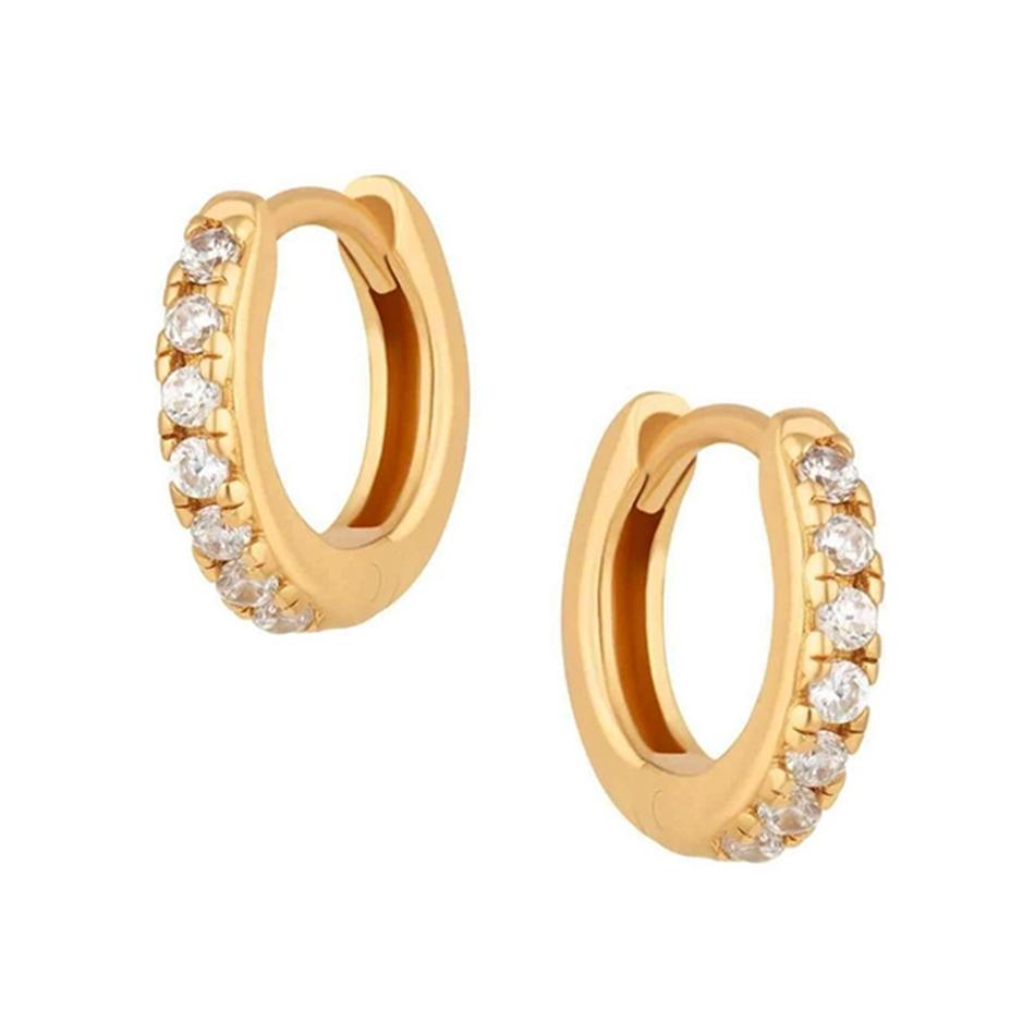 Mineral and Matter Milky Way Gold Hoop Earrings