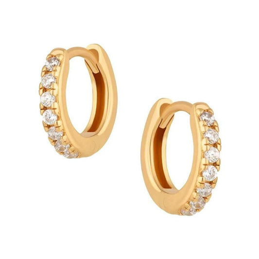 Mineral and Matter Milky Way Gold Hoop Earrings