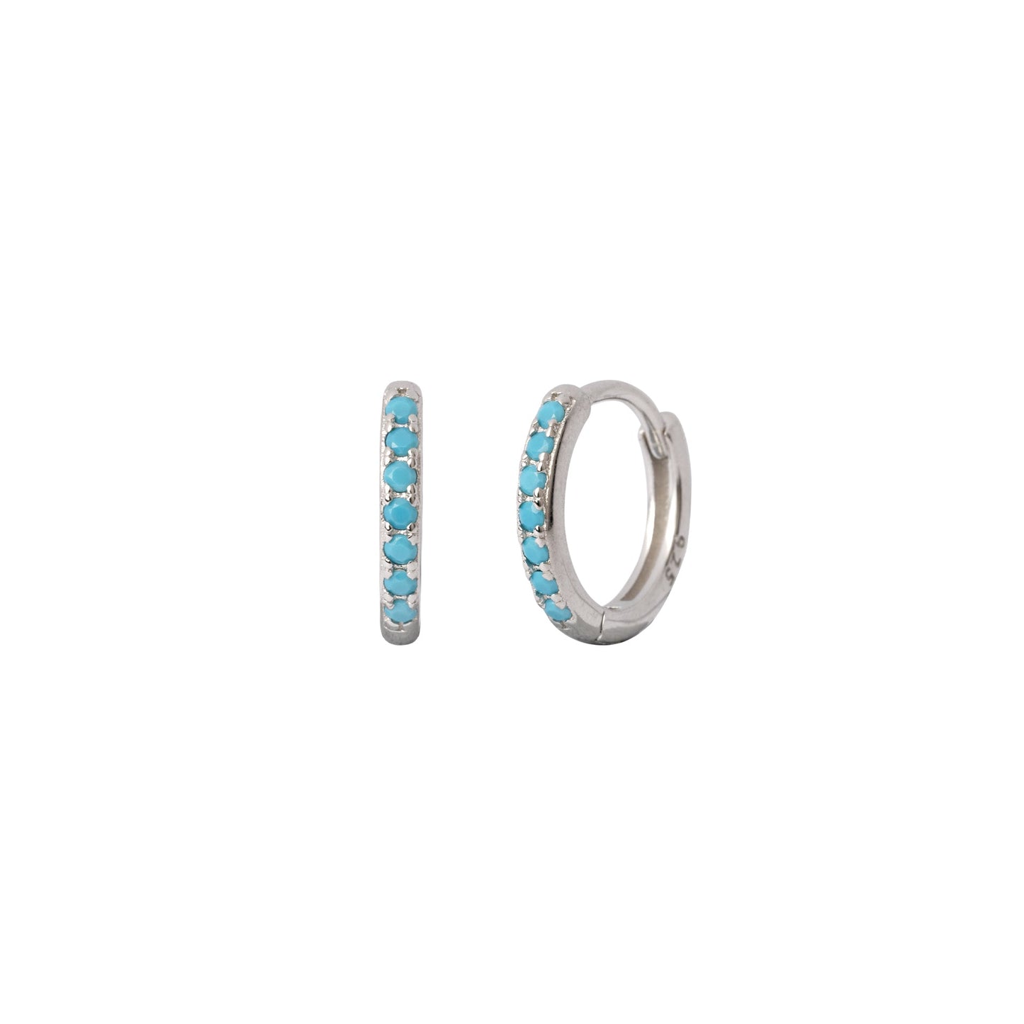 Mineral and Matter Milky Way Silver Hoop Earrings