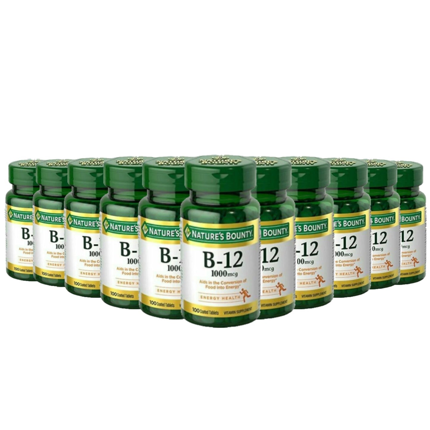 Nature's Bounty Vitamin B-12 1000 mcg Tablets 100 ct - 12 Pack