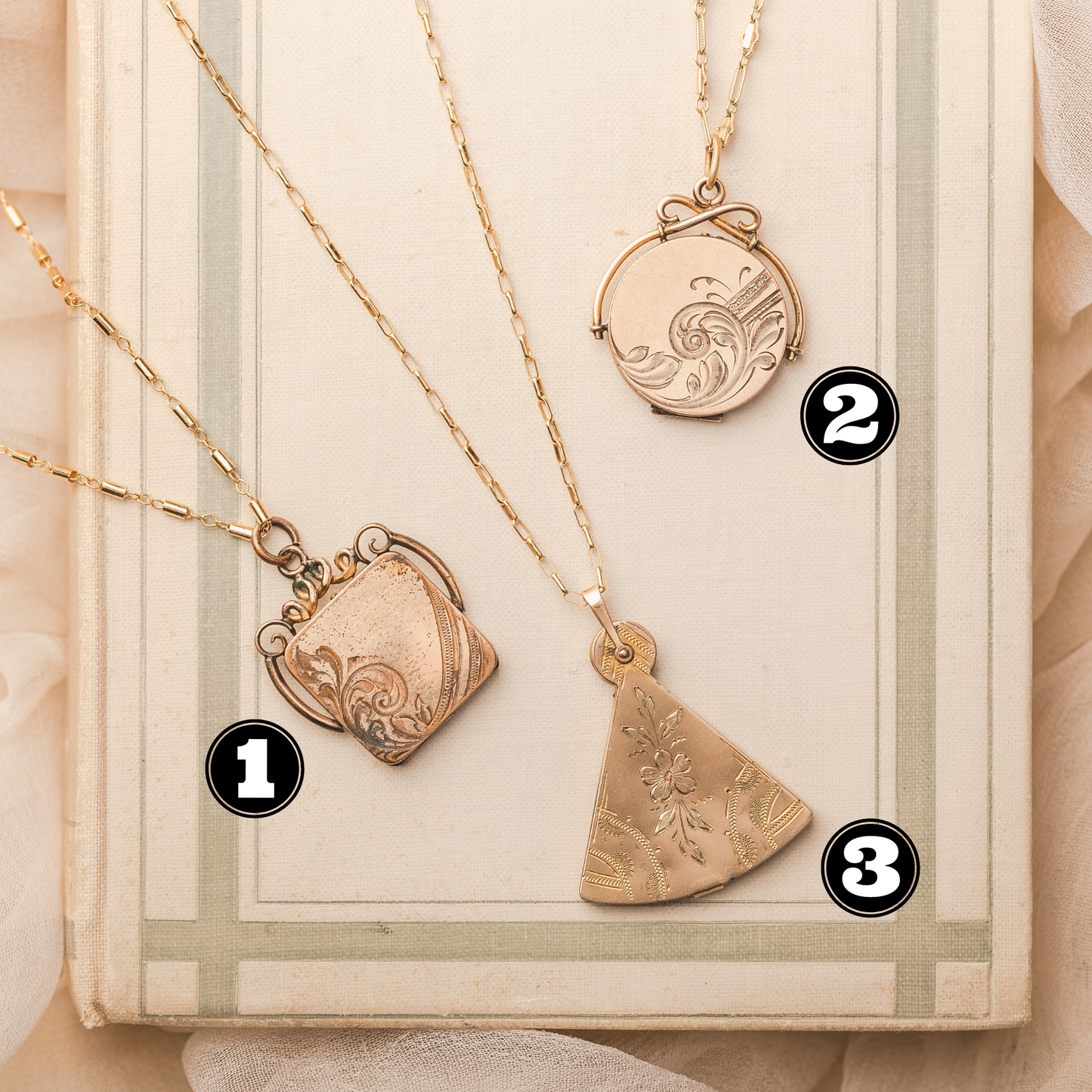 Mineral and Matter Heirloom Art Nouveau Locket