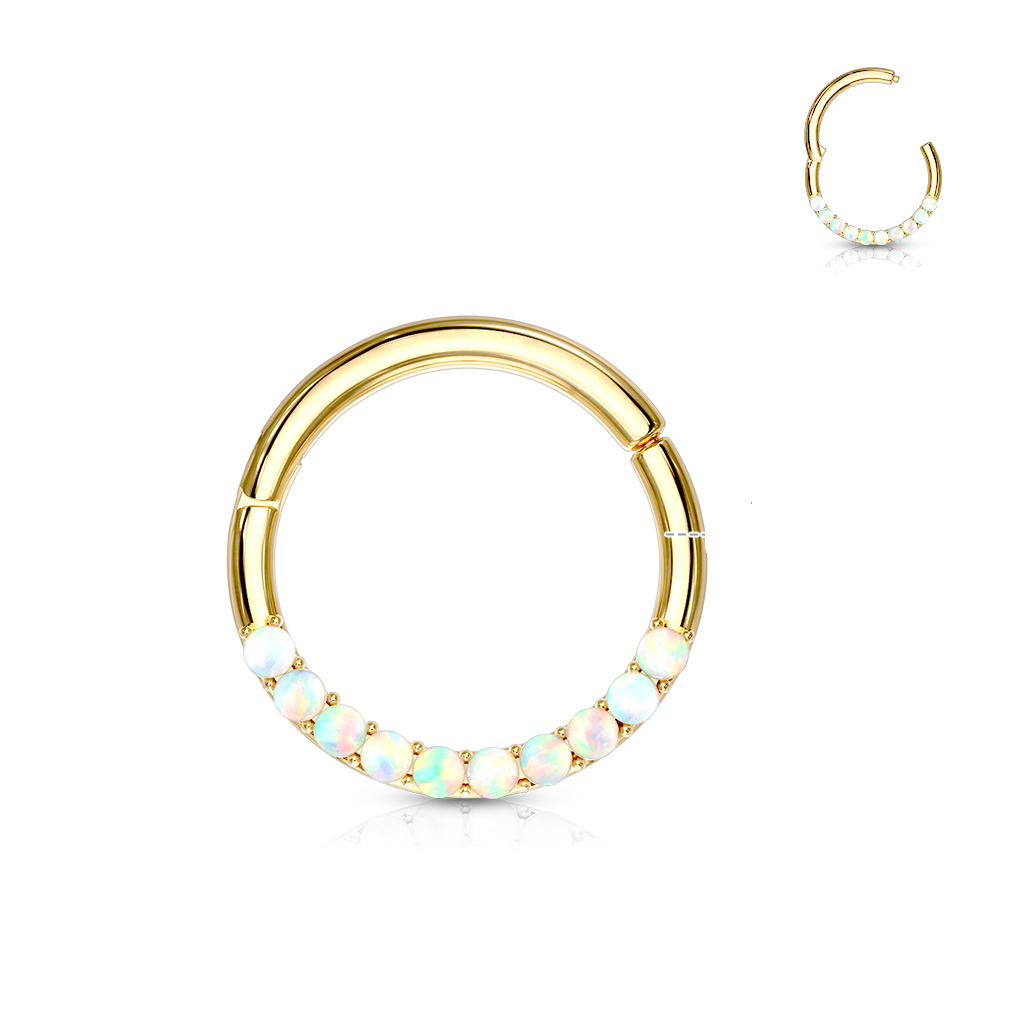 Piercing Earring Opal Hoop Medium