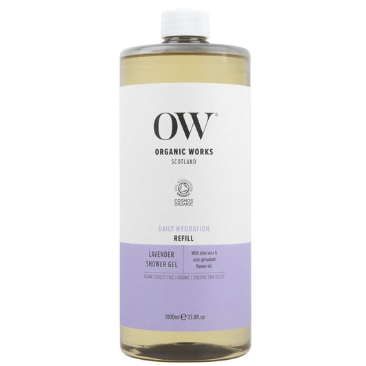 Organic Works Lavender Shower Gel Refill 1L UK DELIVERY ONLY
