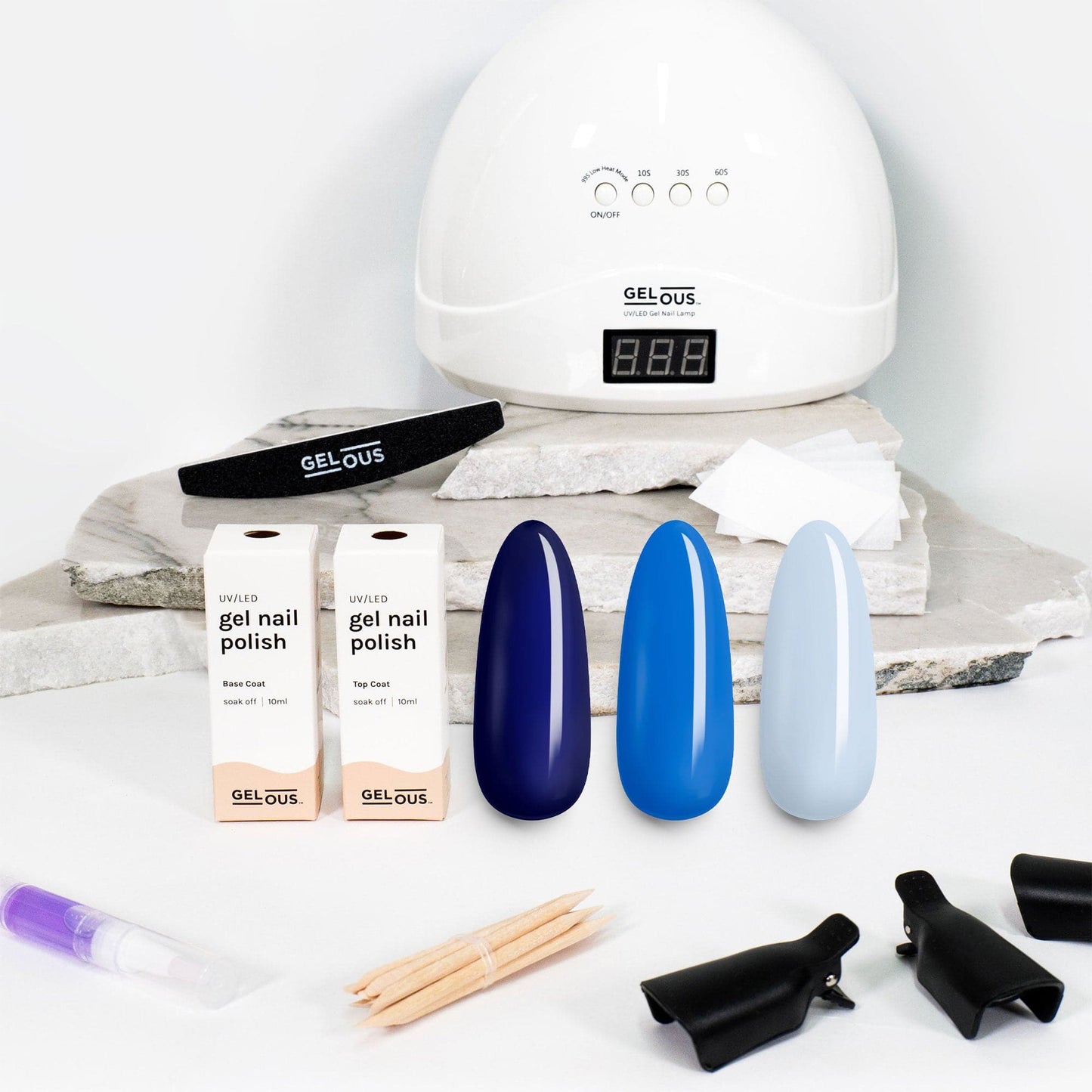 Gelous gel nail polish Blues 3 Polish Starter Pack - photographed in New Zealand