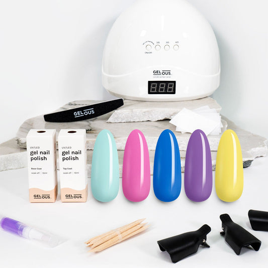 Gelous gel nail polish Brights Polish Starter Pack - photographed in New Zealand