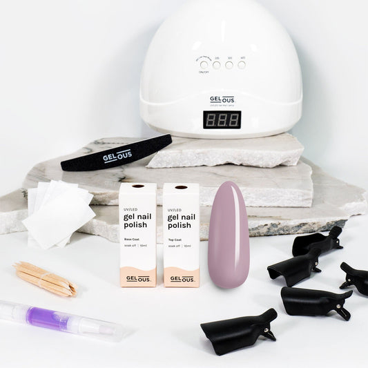 Gelous gel nail polish Dusty Pink Starter Pack - photographed in New Zealand