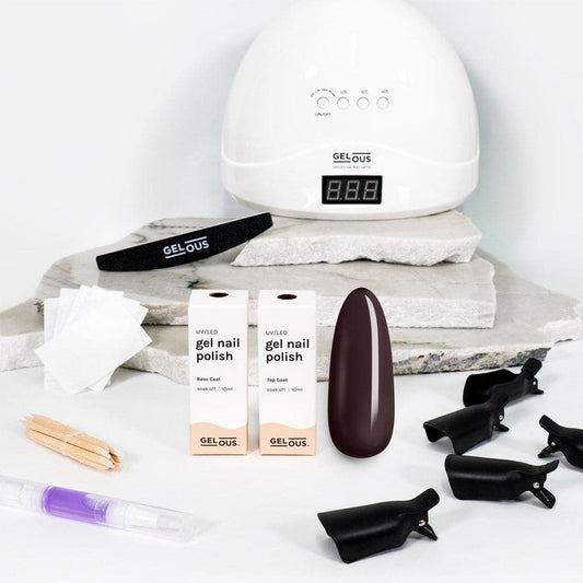 Gelous gel nail polish Espresso Starter Pack - photographed in New Zealand