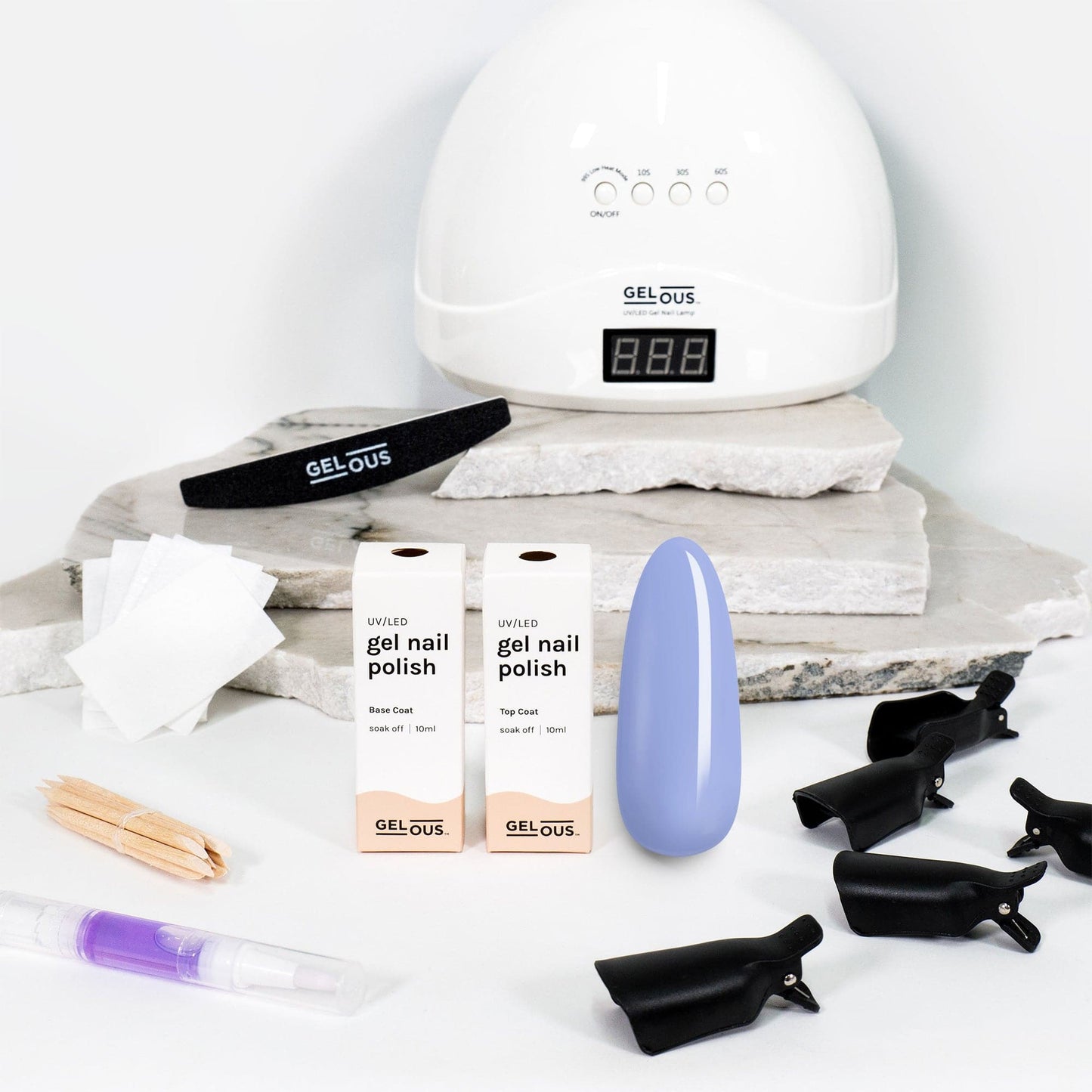 Gelous gel nail polish Forget Me Not Starter Pack - photographed in New Zealand