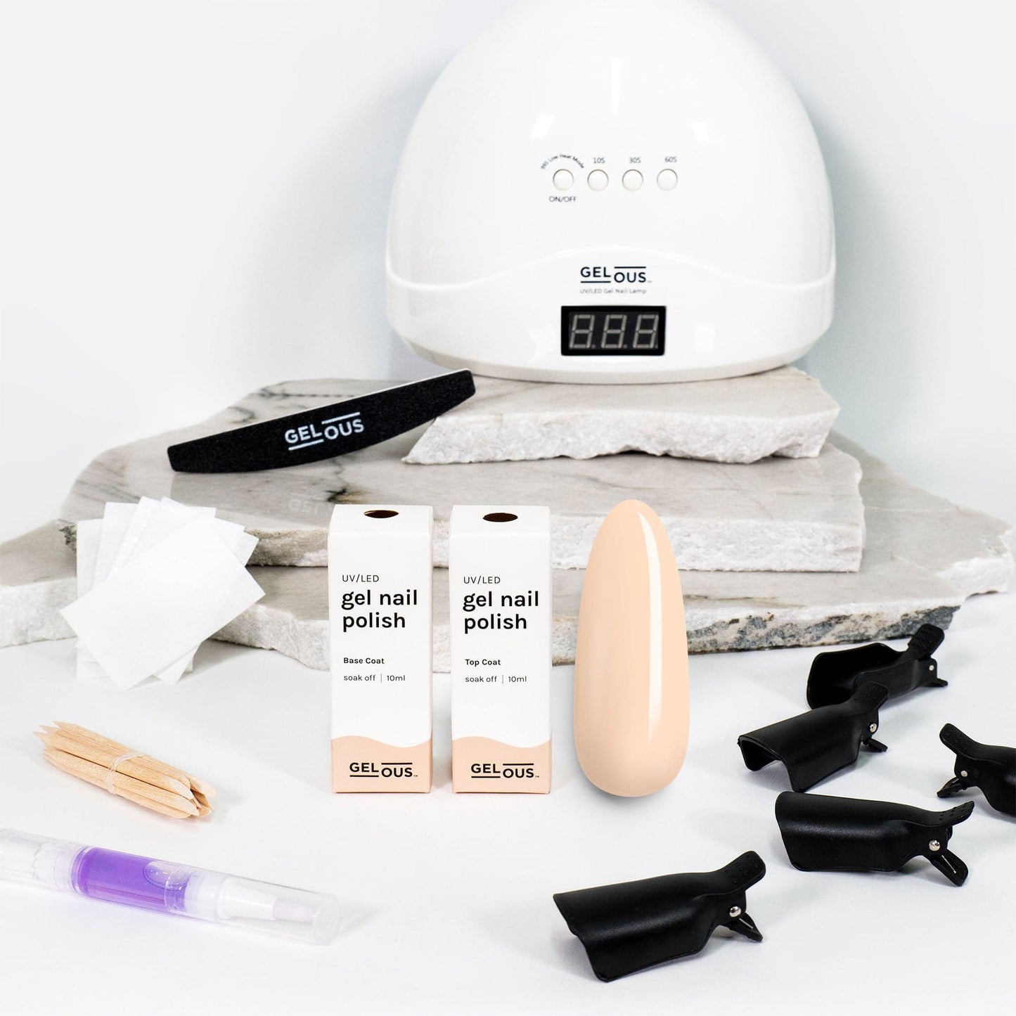 Gelous gel nail polish Kiss My Peach Starter Pack - photographed in New Zealand