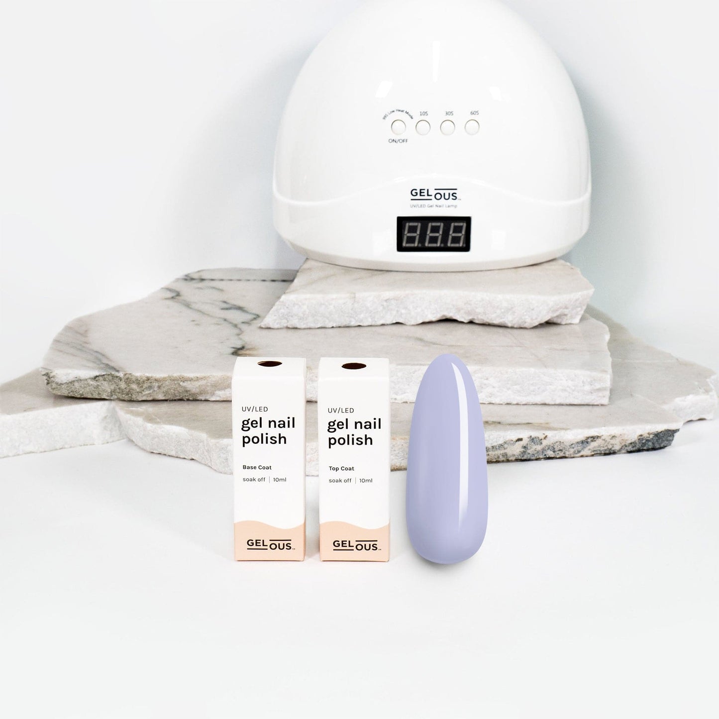 Gelous gel nail polish Lavender Whisper Basic Pack - photographed in New Zealand