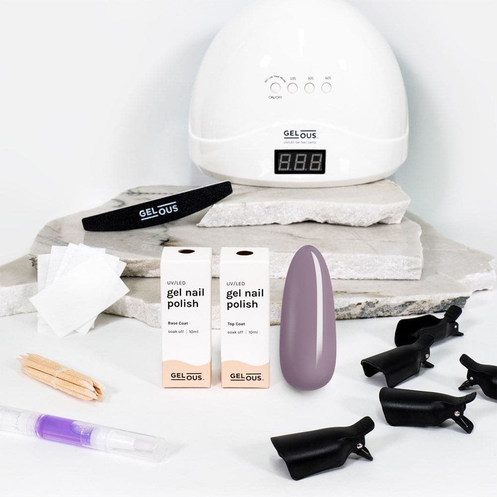 Gelous gel nail polish Moody in Mauve Starter Pack - photographed in New Zealand