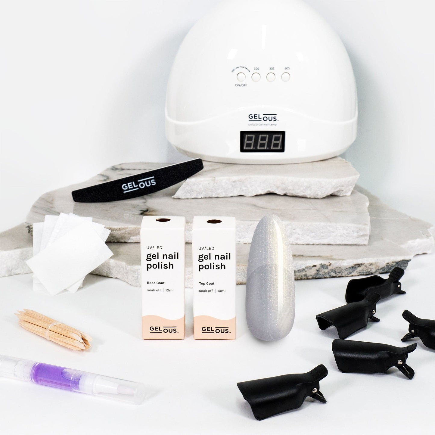 Gelous gel nail polish Pearlescent Oyster Starter Pack - photographed in New Zealand