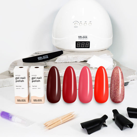 Gelous gel nail polish Reds Polish Starter Pack - photographed in New Zealand