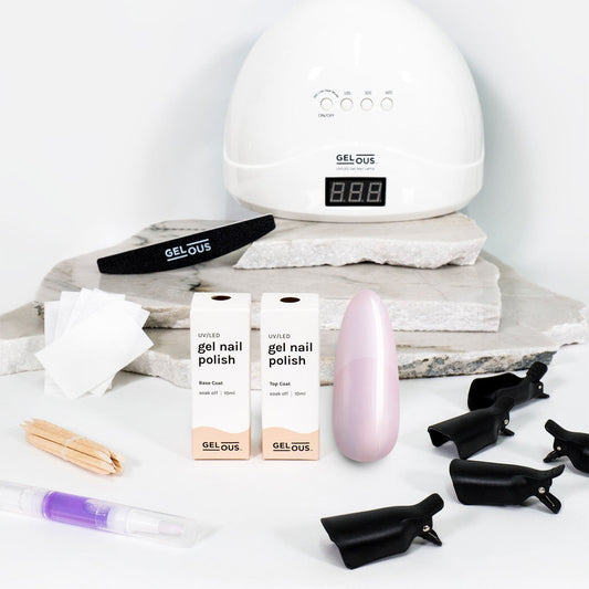 Gelous gel nail polish Shy Girl Starter Pack - photographed in New Zealand