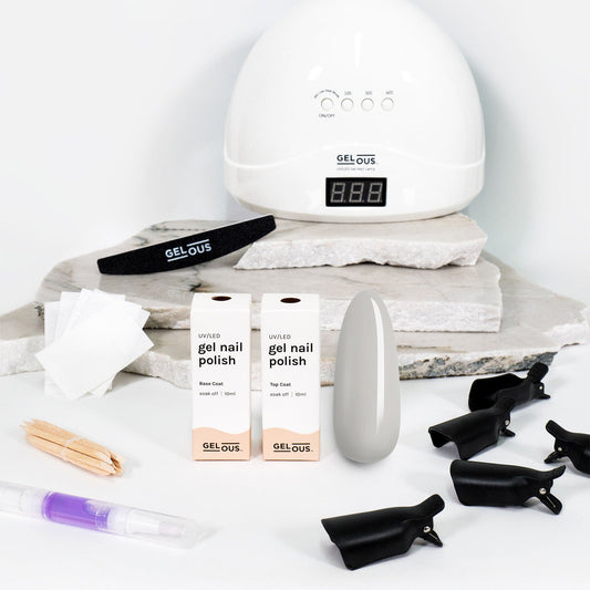 Gelous gel nail polish Skipping Stones Starter Pack - photographed in New Zealand