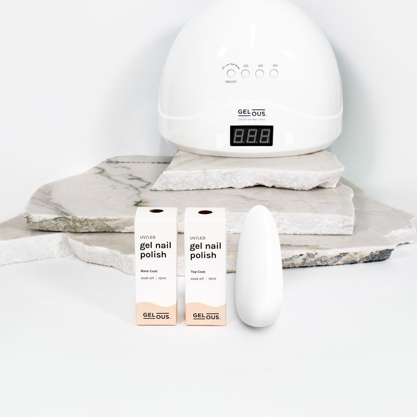 Gelous gel nail polish Whiteout Basic Pack - photographed in New Zealand