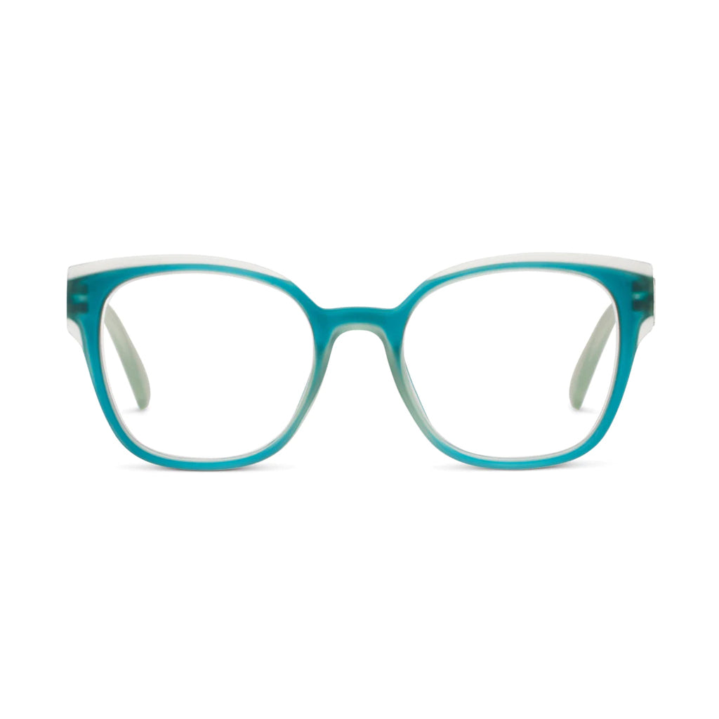 Peepers Readers If You Say So frame in Teal front view