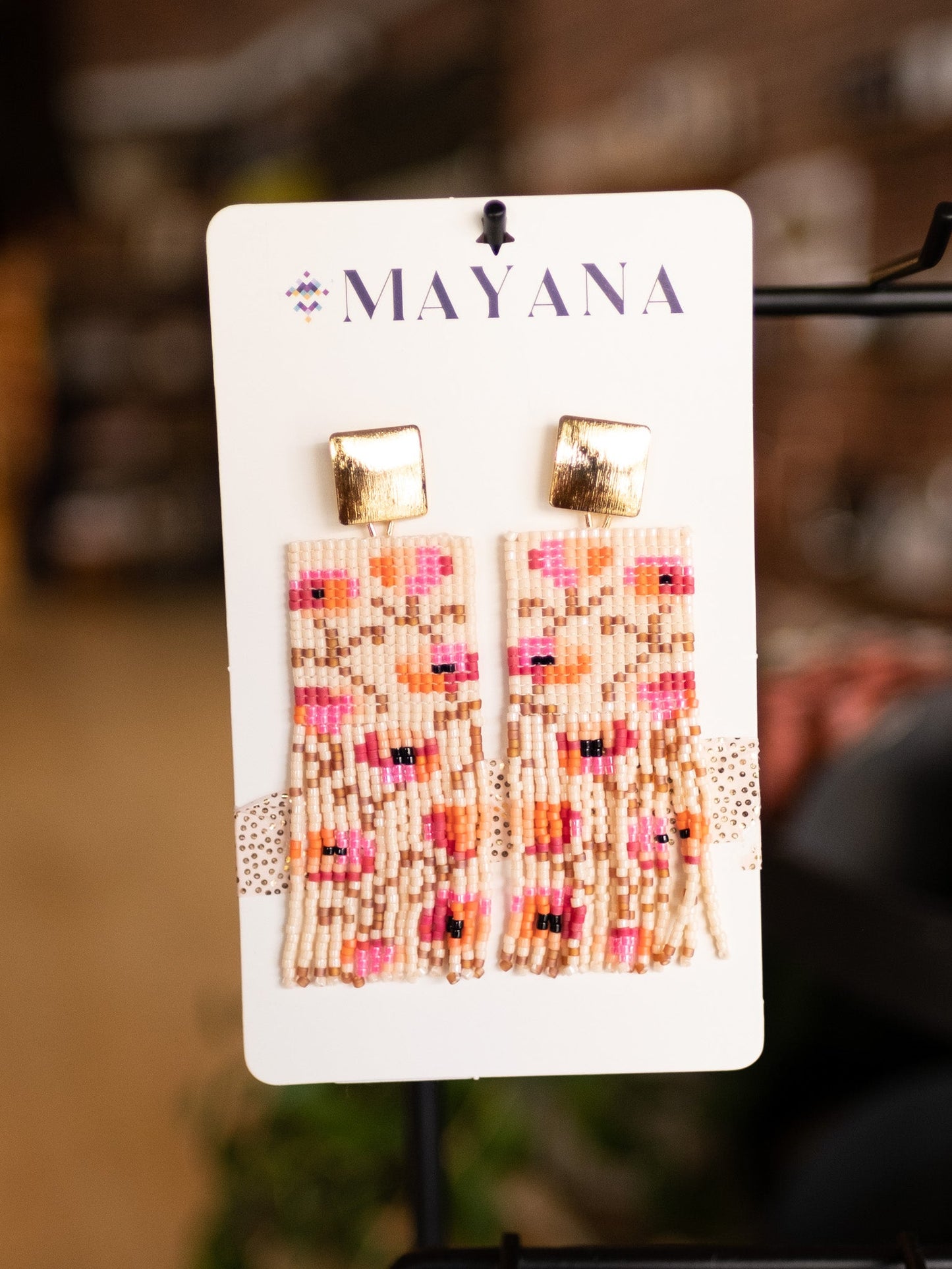 poppy flower earrings