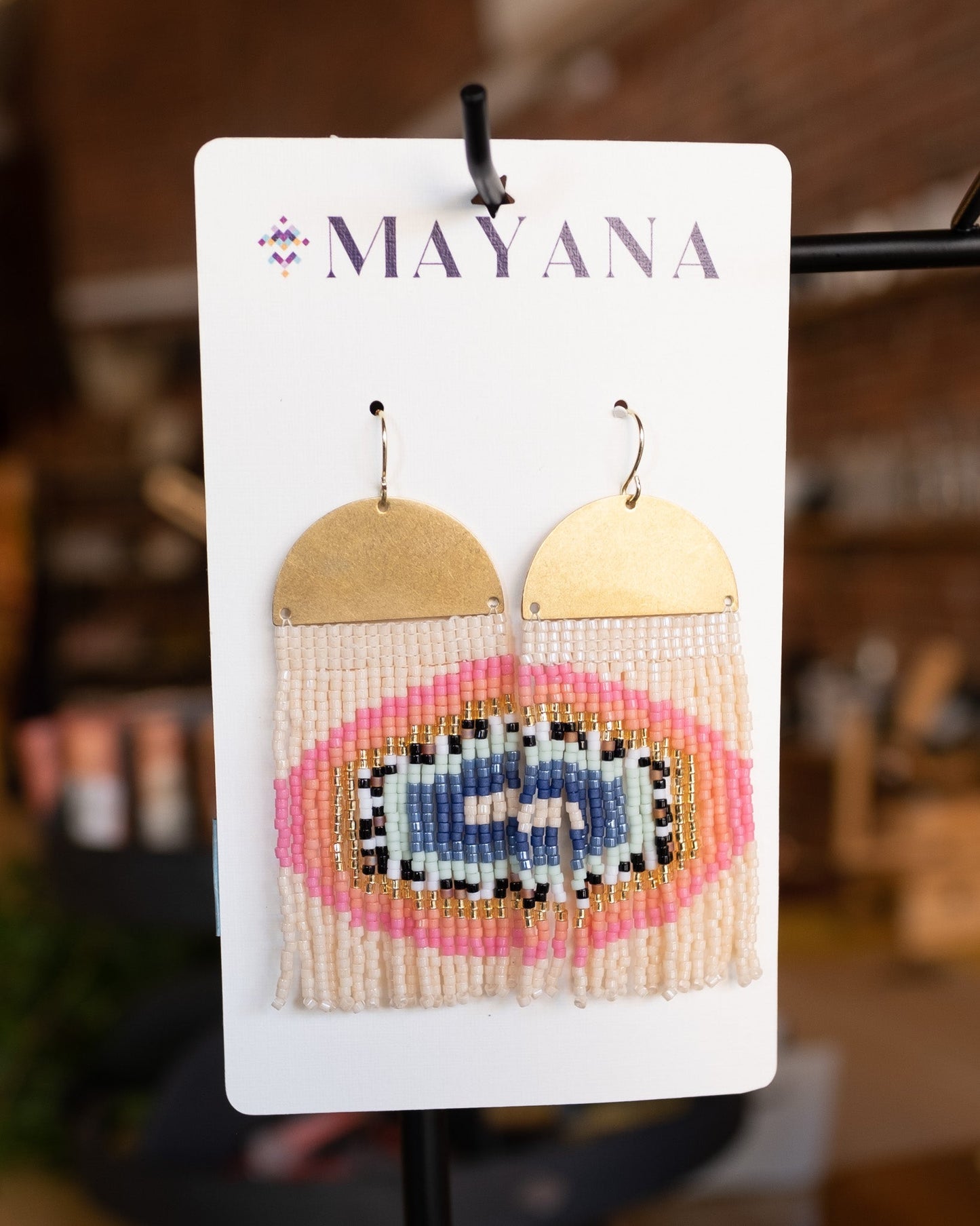 Beaded Handwoven Earrings - Mayana Designs Co