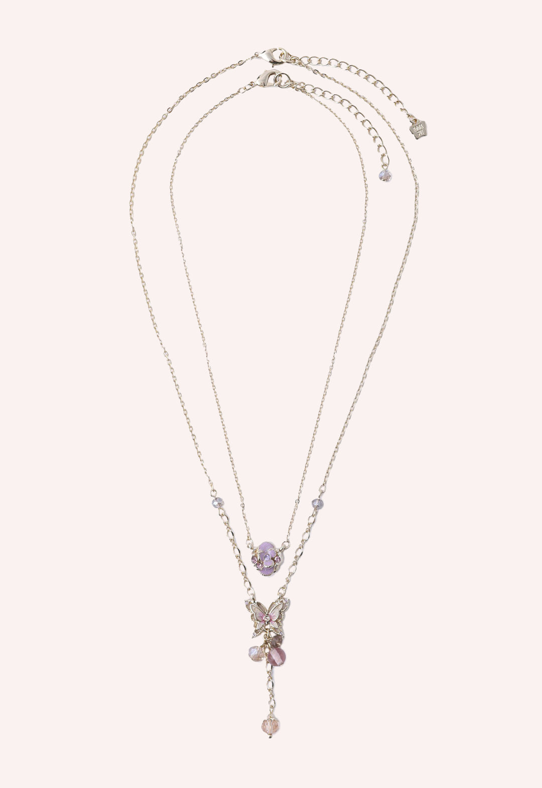 Butterfly and Rose Necklace Set