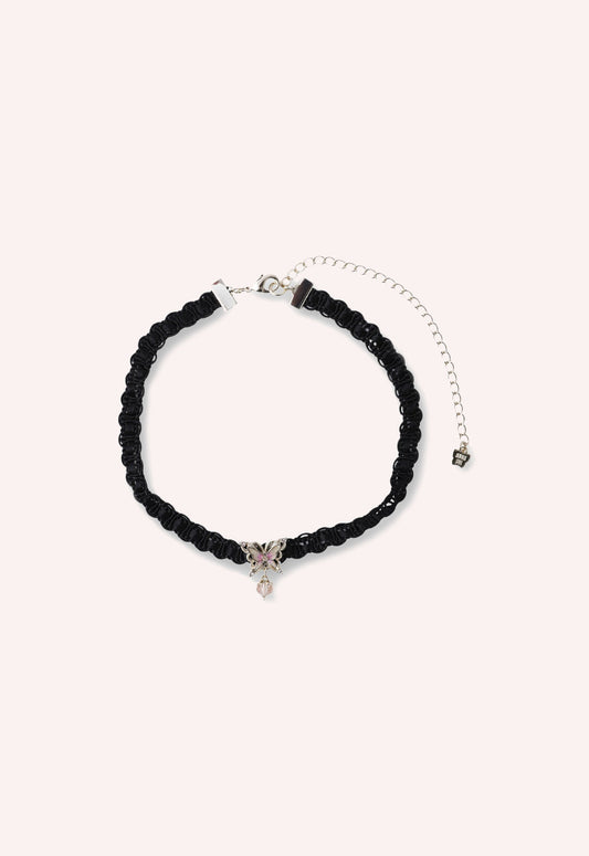 Beaded Butterfly Choker