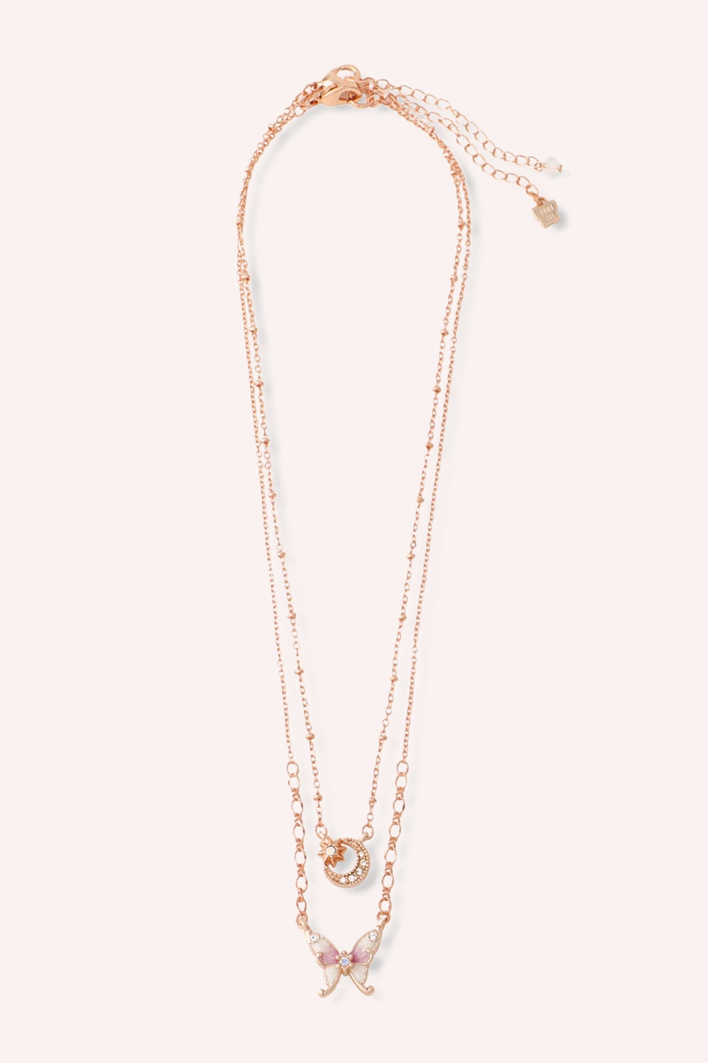 Butterfly and Moon Necklace Set