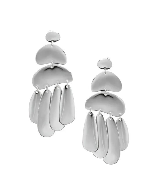 She's A Natural Chandelier Earrings Silver