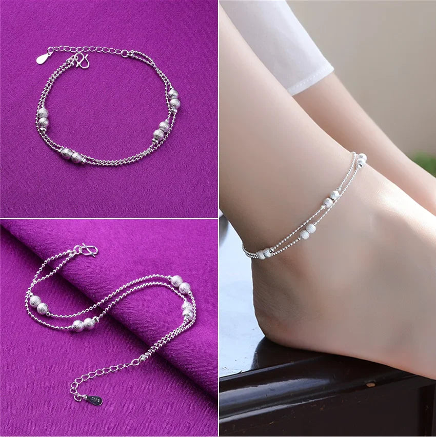anklets for women silver