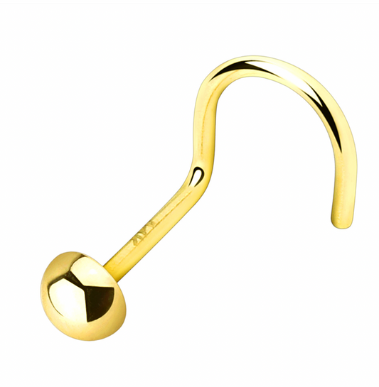 Piercing Earring Flat Dome Nose Screw Ring Stud