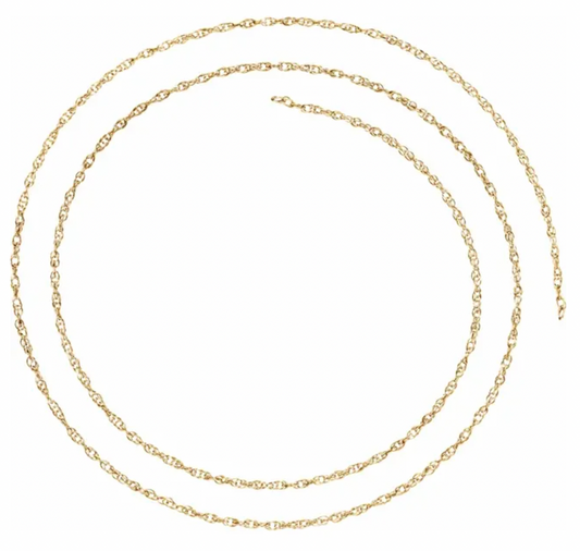 Permanent Jewelry 14k Solid Yellow Gold Chain Bracelet - Rope