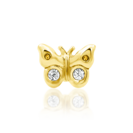 Piercing Earring Mini Butterfly with CZs