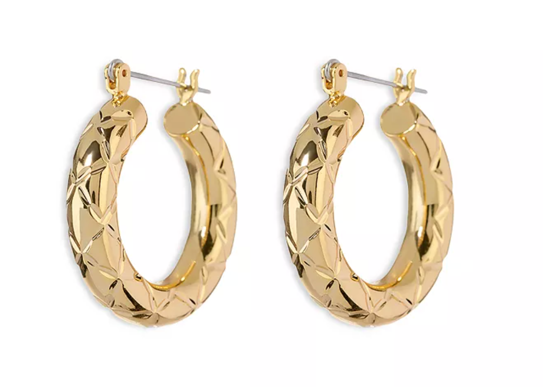 LUV AJ BABY QUILTED AMALFI HOOPS