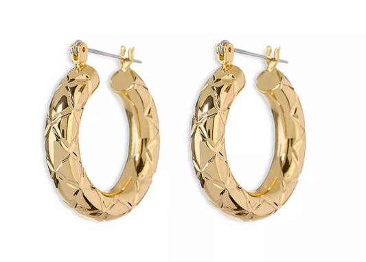 LUV AJ BABY QUILTED AMALFI HOOPS