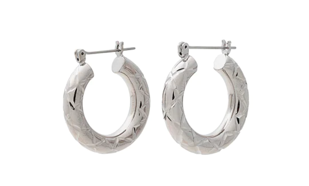 LUV AJ BABY QUILTED AMALFI HOOPS