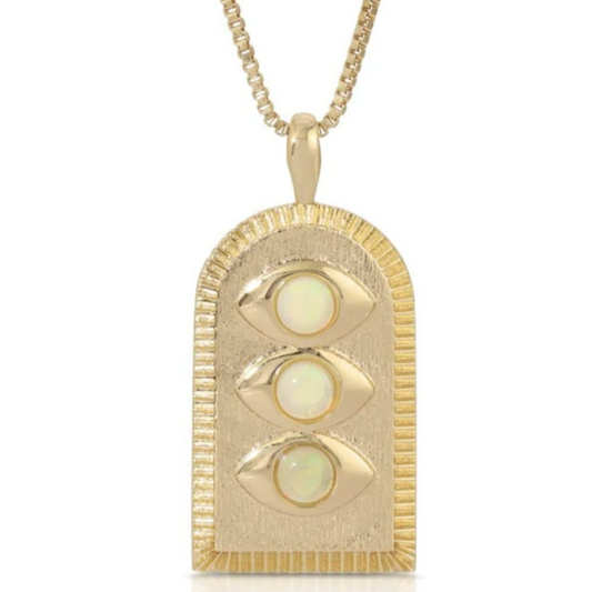 Elizabeth Stone Alchemia Eye Necklace