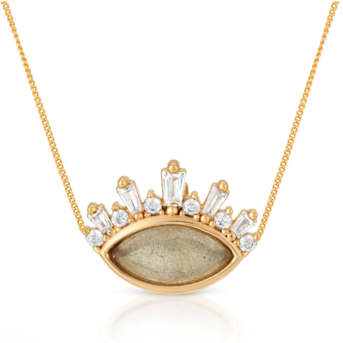 Elizabeth Stone Athena Labradorite Necklace