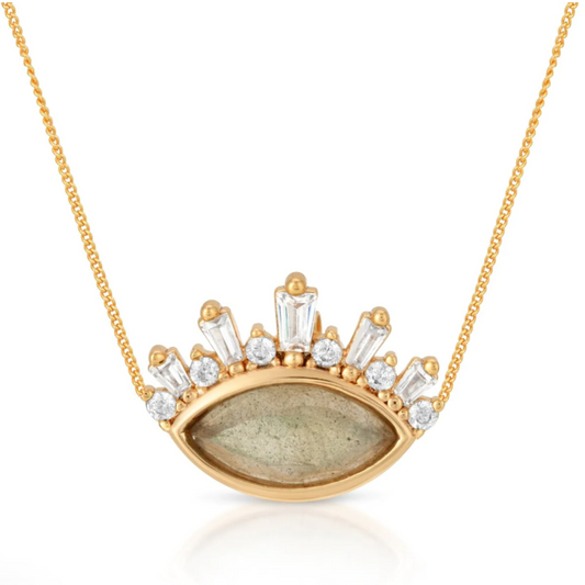 Elizabeth Stone Athena Labradorite Necklace