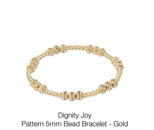 dignity joy pattern 5mm bead bracelet