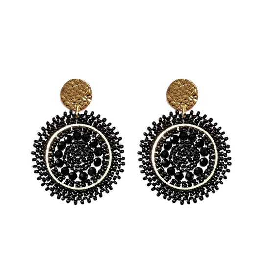 Mini Espagnola Earrings - Black