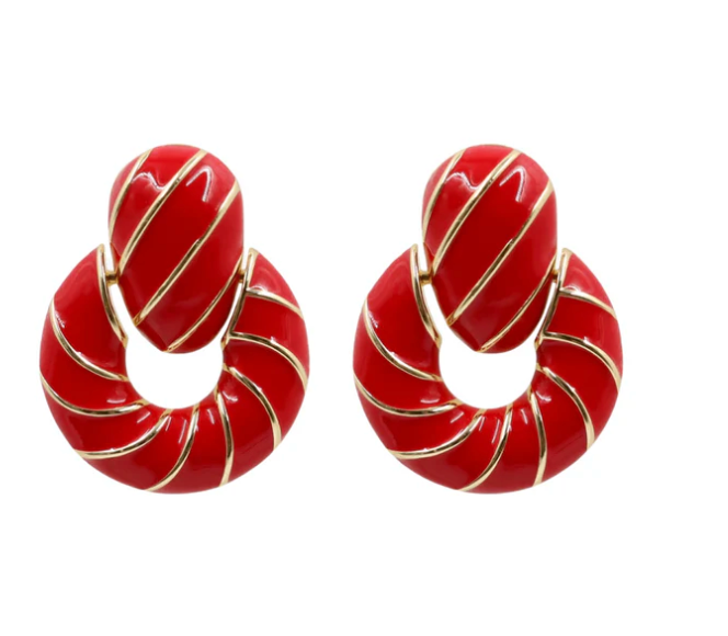 Brianna Cannon Enamel Twist Earrings