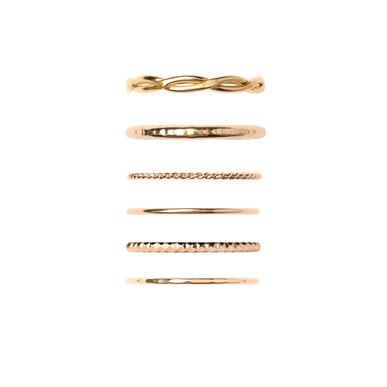Mineral and Matter Ring Stack - Textural Elements