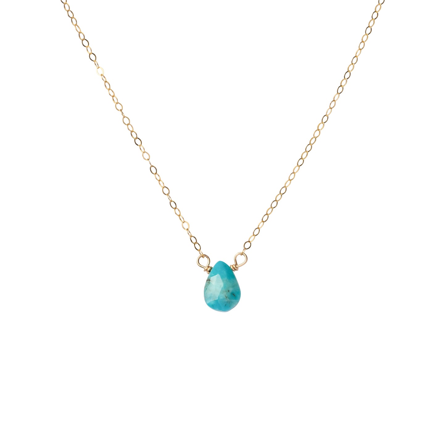 Mineral and Matter Sleeping Beauty Turquoise Teardrop Necklace