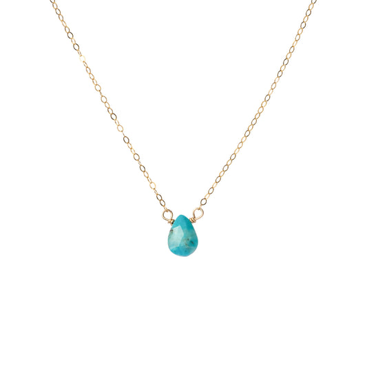 Mineral and Matter Sleeping Beauty Turquoise Teardrop Necklace