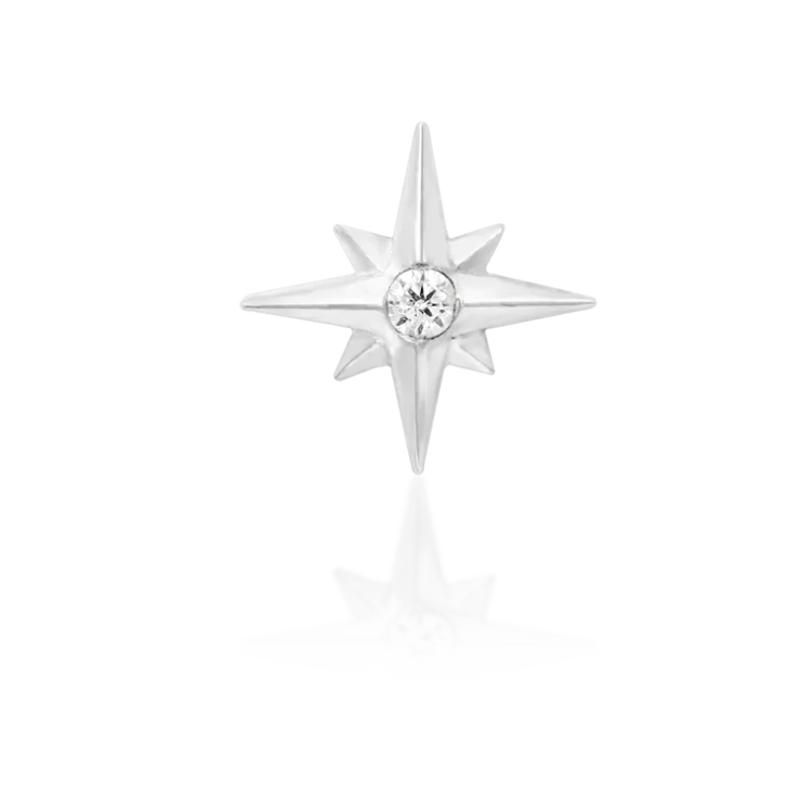 Piercing Earring Stella North Star with CZ