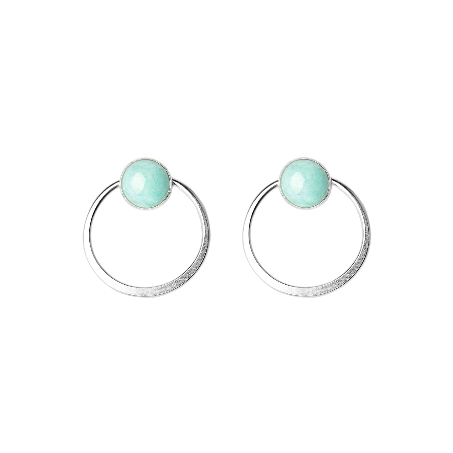 Mineral and Matter Circle Opal Jacket Earrings