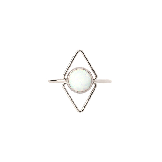 Mineral and Matter Deco Opal Ring Sterling Silver