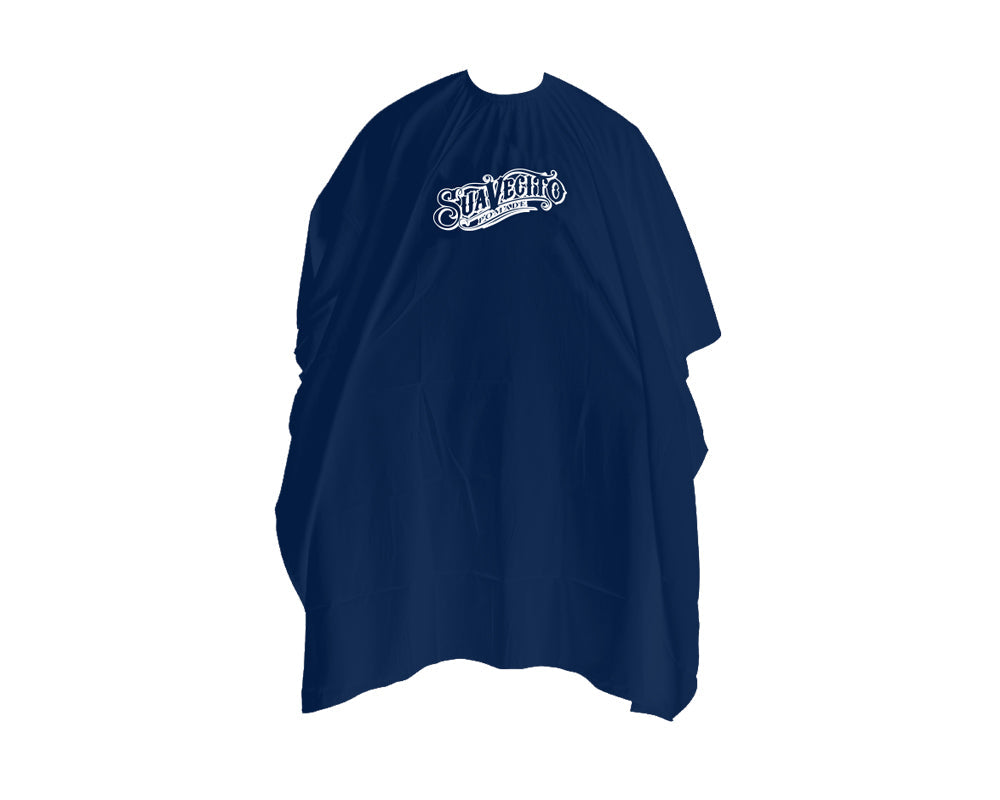Suavecito Script Logo Blue Barber Cape