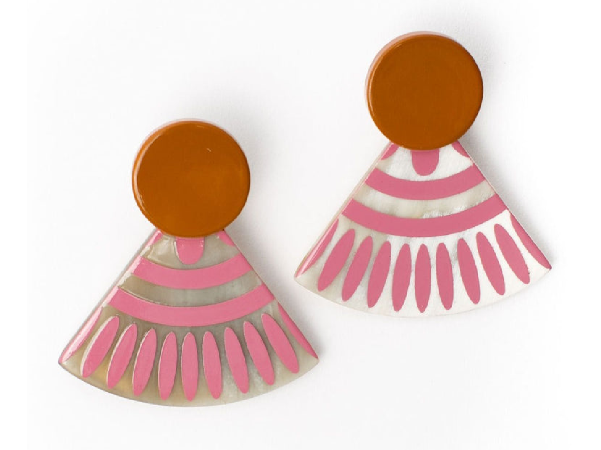 Sunset Blush Tile Earrings